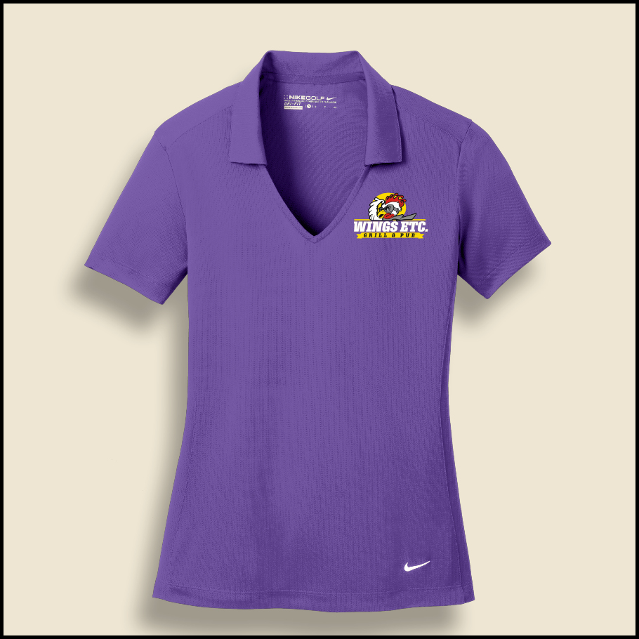Court Purple Ladies Wings Etc. Dri Fit Polo